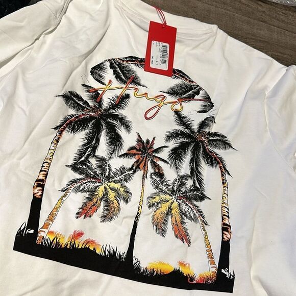 Hugo Boss COTTON-JERSEY T-SHIRT WITH PALM-TREE ARTWORK AND BRANDING - Picture 6 of 6